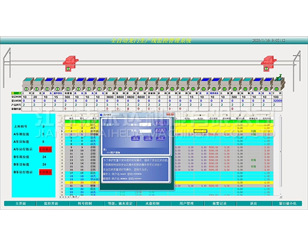 喀什全自动龙门生产线监控管理系统